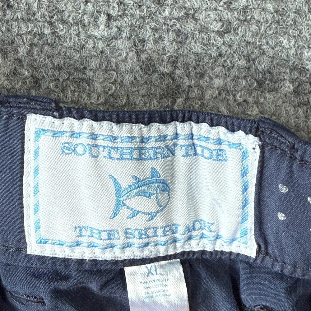 Southern Tide Skipjack Shorts Mens‎ XL Navy Blue Flat Front Elastic Back